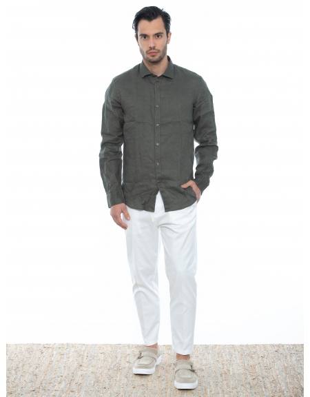 OVER-D Linen shirt OE1S2S2C07 Oil OVER-D - 6