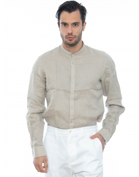 OVER-D Mao linen shirt OE1S2S2C08 Beige OVER-D - 1
