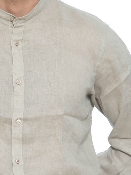 OVER-D Mao linen shirt OE1S2S2C08 Beige OVER-D - 5