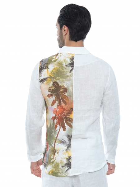 XAGON MAN Πουκάμισο λινό 2V57400 Λευκό XAGON MAN - 2