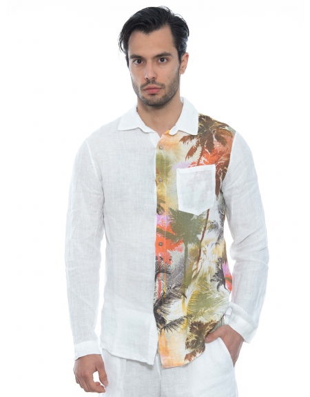 XAGON MAN Πουκάμισο λινό 2V57400 Λευκό XAGON MAN - 1