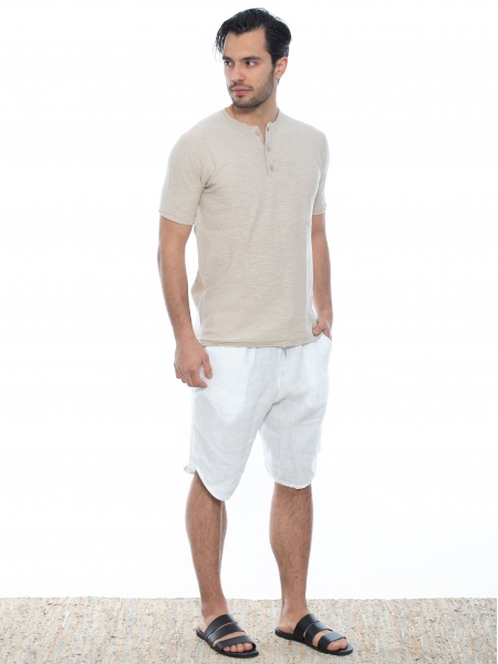 OVER-D T-shirt νημάτινο OE1S2S2M05 Μπεζ OVER-D - 8