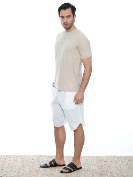 OVER-D T-shirt νημάτινο OE1S2S2M05 Μπεζ OVER-D - 9