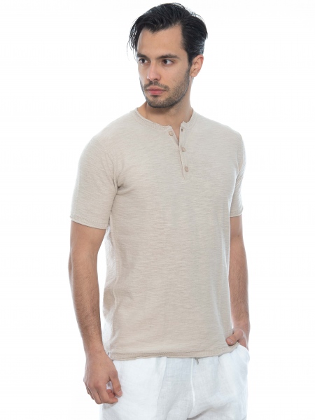 OVER-D T-shirt νημάτινο OE1S2S2M05 Μπεζ OVER-D - 3