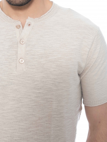 OVER-D T-shirt νημάτινο OE1S2S2M05 Μπεζ OVER-D - 5