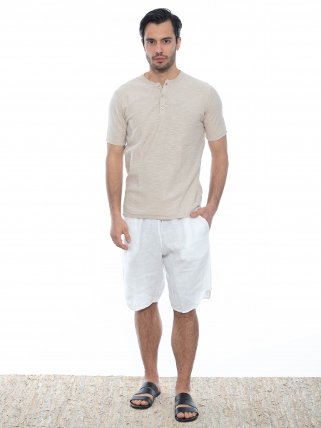 OVER-D T-shirt νημάτινο OE1S2S2M05 Μπεζ OVER-D - 6