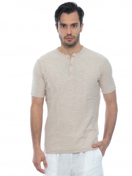 OVER-D T-shirt νημάτινο OE1S2S2M05 Μπεζ OVER-D - 10