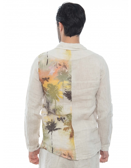 XAGON MAN Πουκάμισο λινό 2V57400 Μπεζ XAGON MAN - 2