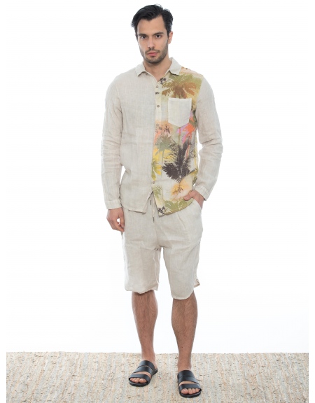 XAGON MAN Linen shirt 2V57400 Beige XAGON MAN - 6