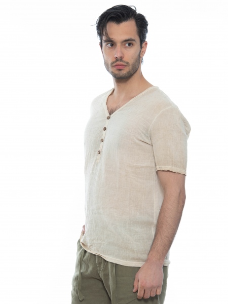 XAGON MAN T-shirt 2JX2302 Μπεζ XAGON MAN - 4