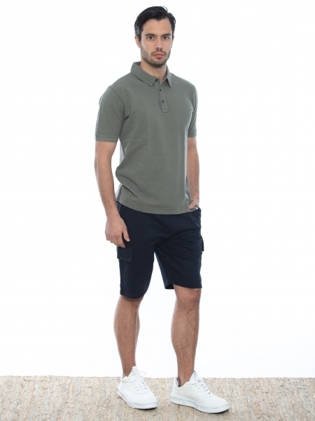 OVER-D Cargo Βερμούδα μακό OE1S2S2S06 Μπλε OVER-D - 12