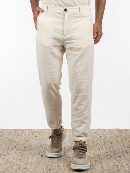 GABBA Chino Linen pants Monza Broke  Beige GABBA - 10