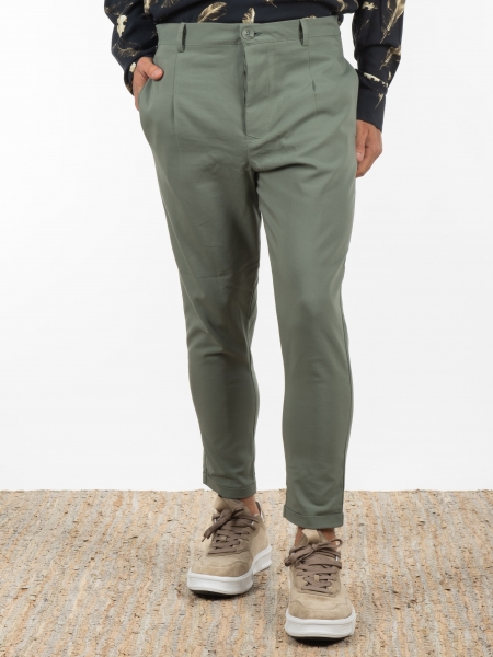 19 ATHENS Chino Trousers K22-1036 Khaki NINETEEN - 1