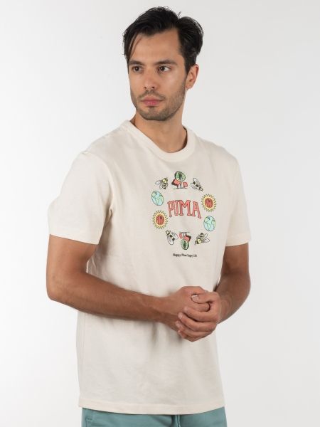 PUMA T-shirt 533673 99 Downtown Graphic Tee Beige PUMA - 3