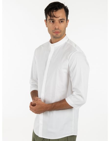 19 ATHENS Short sleeve shirt mao K22-1001 White NINETEEN - 4