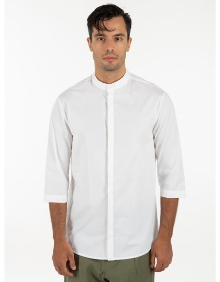 19 ATHENS Short sleeve shirt mao K22-1001 White NINETEEN - 1