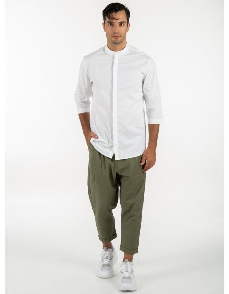 19 ATHENS Short sleeve shirt mao K22-1001 White NINETEEN - 5