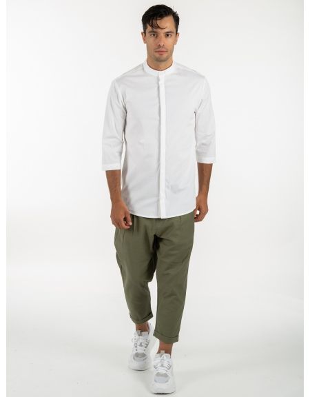 19 ATHENS Short sleeve shirt mao K22-1001 White NINETEEN - 8