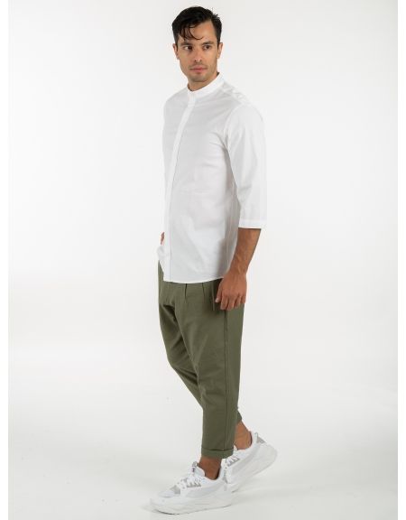 19 ATHENS Short sleeve shirt mao K22-1001 White NINETEEN - 9