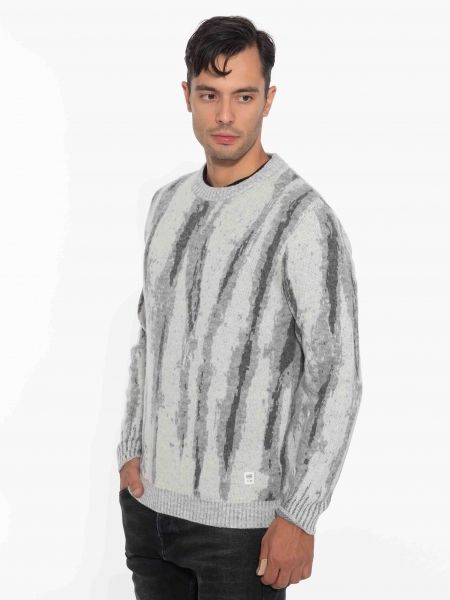 GABBA Μπλούζα - Πουλόβερ DYLAN VERTICAL STRIPES Γκρι - Ανθρακί GABBA - 4
