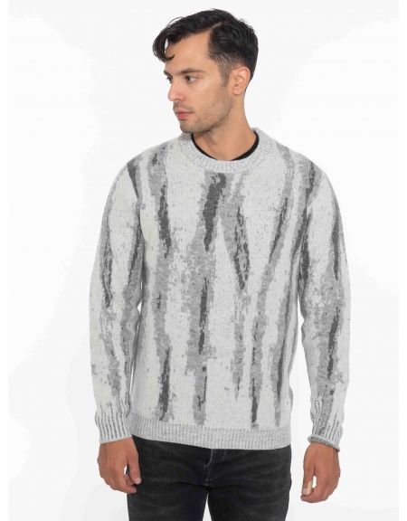 GABBA Μπλούζα - Πουλόβερ DYLAN VERTICAL STRIPES Γκρι - Ανθρακί GABBA - 1