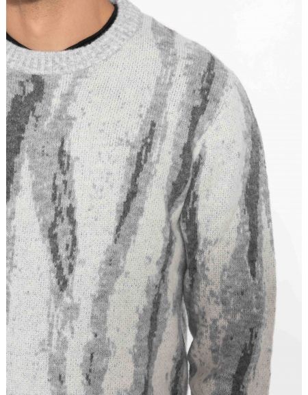 GABBA Μπλούζα - Πουλόβερ DYLAN VERTICAL STRIPES Γκρι - Ανθρακί GABBA - 5