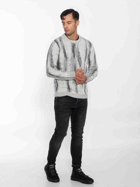 GABBA Μπλούζα - Πουλόβερ DYLAN VERTICAL STRIPES Γκρι - Ανθρακί GABBA - 8