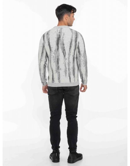 GABBA Μπλούζα - Πουλόβερ DYLAN VERTICAL STRIPES Γκρι - Ανθρακί GABBA - 7