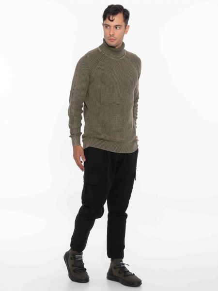 OVER-D Μπλούζα πλεκτή ζιβάγκο OC1F0W0M09 Χακί OVER-D - 9