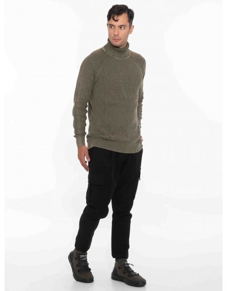 OVER-D Μπλούζα πλεκτή ζιβάγκο OC1F0W0M09 Χακί OVER-D - 9