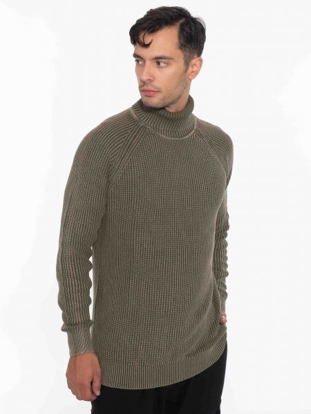 OVER-D Μπλούζα πλεκτή ζιβάγκο OC1F0W0M09 Χακί OVER-D - 3