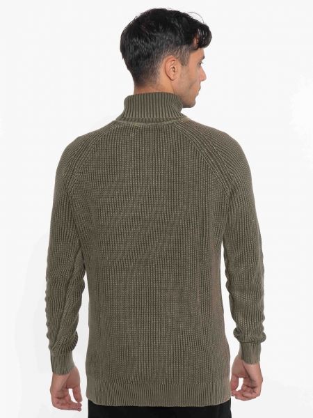 OVER-D Μπλούζα πλεκτή ζιβάγκο OC1F0W0M09 Χακί OVER-D - 2