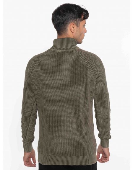 OVER-D Μπλούζα πλεκτή ζιβάγκο OC1F0W0M09 Χακί OVER-D - 2