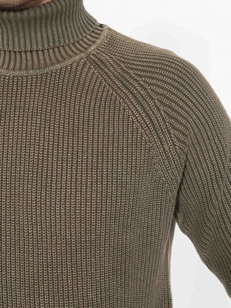 OVER-D Μπλούζα πλεκτή ζιβάγκο OC1F0W0M09 Χακί OVER-D - 5