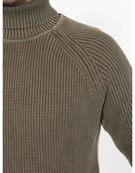 OVER-D Μπλούζα πλεκτή ζιβάγκο OC1F0W0M09 Χακί OVER-D - 5