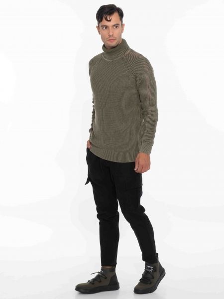 OVER-D Μπλούζα πλεκτή ζιβάγκο OC1F0W0M09 Χακί OVER-D - 11