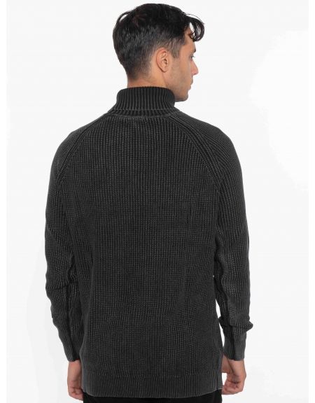 OVER-D Μπλούζα πλεκτή ζιβάγκο OC1F0W0M09 Μαύρο OVER-D - 2