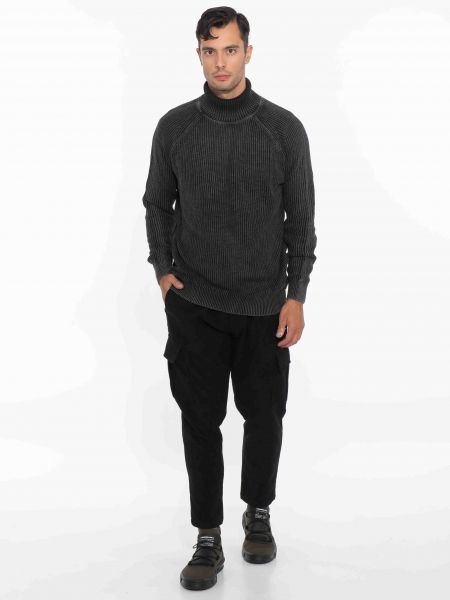 OVER-D Μπλούζα πλεκτή ζιβάγκο OC1F0W0M09 Μαύρο OVER-D - 6