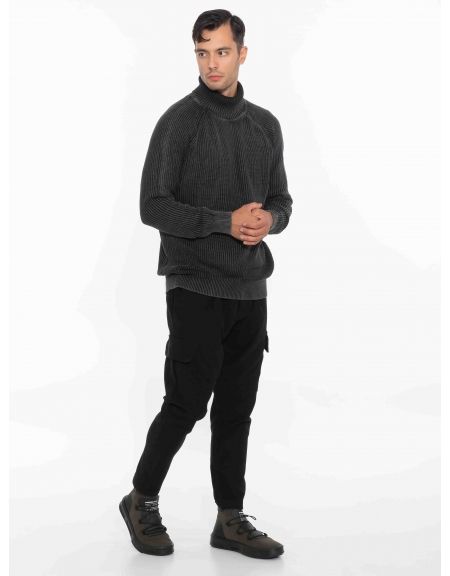 OVER-D Μπλούζα πλεκτή ζιβάγκο OC1F0W0M09 Μαύρο OVER-D - 8