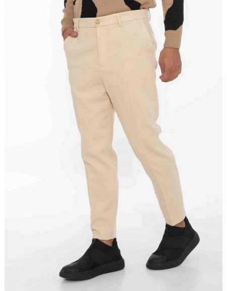OVER-D Chino Παντελόνι κοτλέ OE1F2W2P17 Εκρού OVER-D - 3