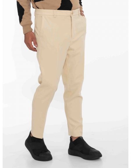 OVER-D Chino Παντελόνι κοτλέ OE1F2W2P17 Εκρού OVER-D - 1