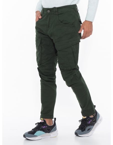 GABBA Cargo Παντελόνι RUFO PO10013 Κυπαρισσί GABBA - 4