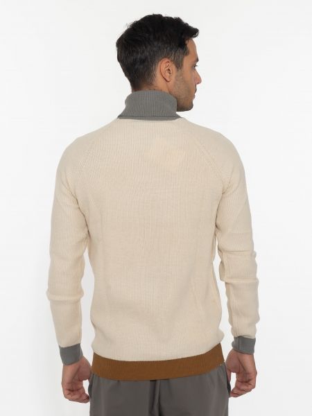 OVER-D Μπλούζα ζιβάγκο πλεκτή OE1F2W2M03 Μπεζ OVER-D - 3