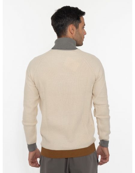 OVER-D Μπλούζα ζιβάγκο πλεκτή OE1F2W2M03 Μπεζ OVER-D - 3