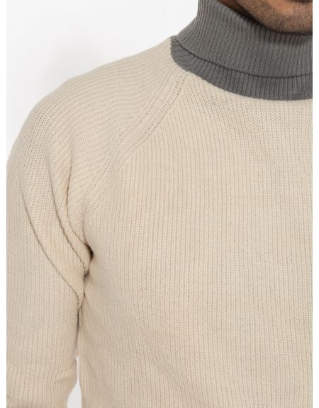 OVER-D Μπλούζα ζιβάγκο πλεκτή OE1F2W2M03 Μπεζ OVER-D - 2