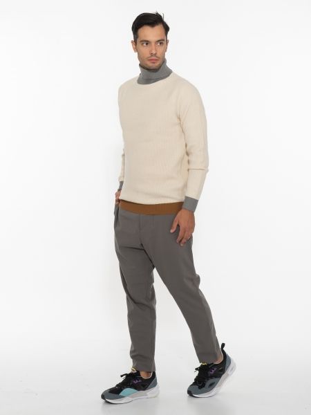 OVER-D Μπλούζα ζιβάγκο πλεκτή OE1F2W2M03 Μπεζ OVER-D - 9