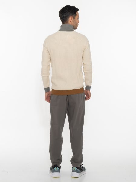 OVER-D Μπλούζα ζιβάγκο πλεκτή OE1F2W2M03 Μπεζ OVER-D - 8