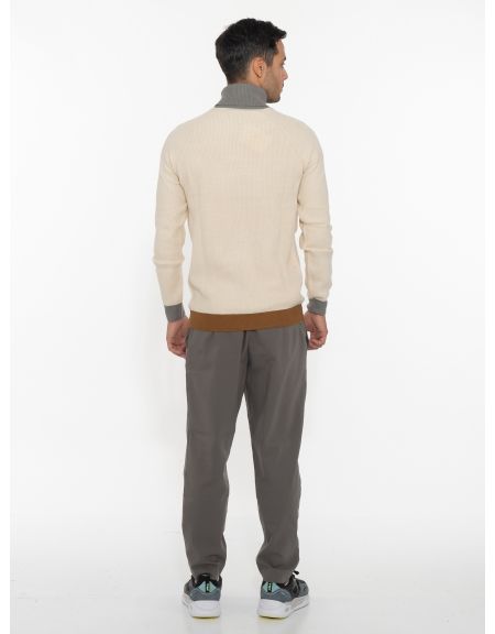 OVER-D Μπλούζα ζιβάγκο πλεκτή OE1F2W2M03 Μπεζ OVER-D - 8