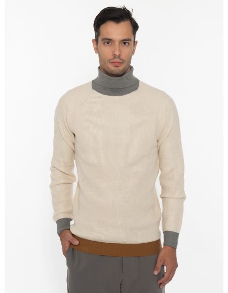 OVER-D Μπλούζα ζιβάγκο πλεκτή OE1F2W2M03 Μπεζ OVER-D - 1