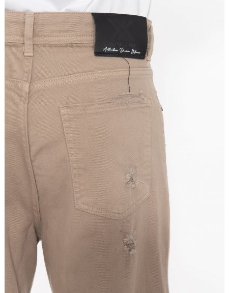 XAGON MAN Jean Παντελόνι 2UCROP2 Μπεζ XAGON MAN - 5
